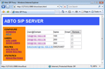 ABTO SIP Server screenshot 2