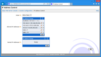 Abyss Web Server X1 screenshot 5