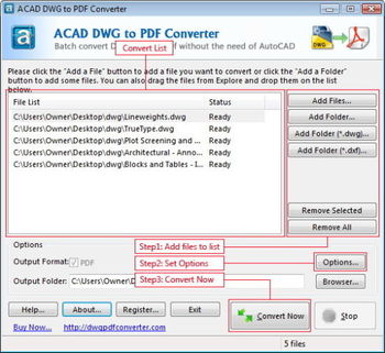ACAD DWG to PDF Converter screenshot