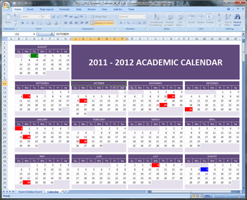 Academic Calendar 2011/2012 screenshot