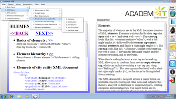 Academit : The Essentials of XML Wikibook screenshot