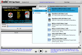 Acala DVD 3GP Ripper screenshot 2