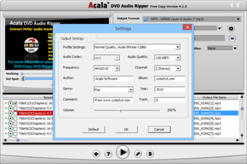 Acala DVD Audio Ripper screenshot 2