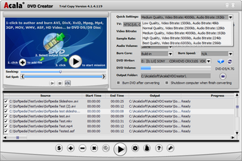 Acala DVD Creator screenshot 2