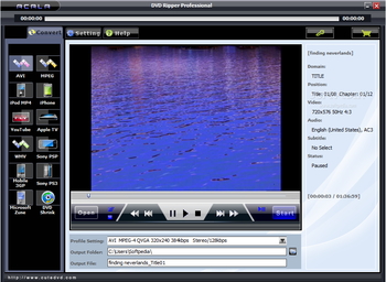 Acala DVD Ripper Professional screenshot