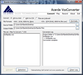 Acarda VoxConverter screenshot