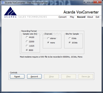 Acarda VoxConverter screenshot 3