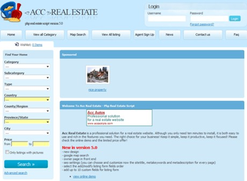 Acc Real Estate - php real estate screenshot