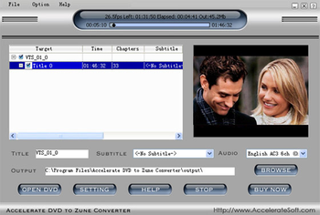 Acc-Soft DVD to zune Converter screenshot 2