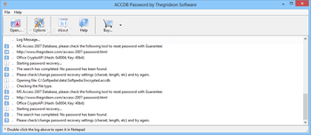 ACCDB Password screenshot