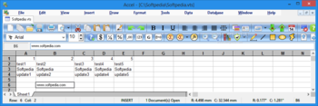 Accel Spreadsheet screenshot