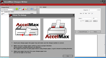 Accelmax Cheque Writer Free Edition screenshot 4