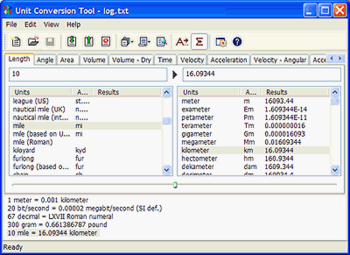 AccelWare Unit Conversion Tool screenshot 2