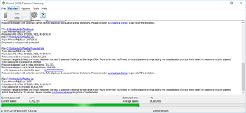 Accent EXCEL Password Recovery screenshot 7