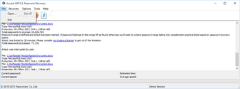 Accent OFFICE Password Recovery screenshot 7