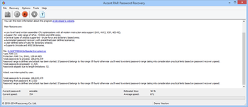Accent RAR Password Recovery screenshot