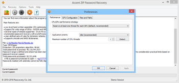 Accent ZIP Password Recovery screenshot 4