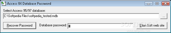 Access 9X Database Password screenshot