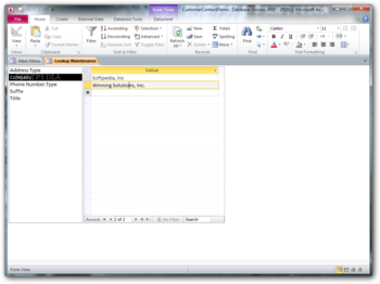 Access Customer Contact Database screenshot 3