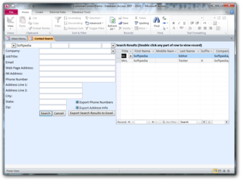 Access Customer Contact Database screenshot 4