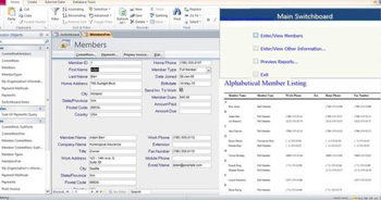 Access Database Membership Tracking Templates screenshot 2