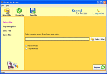 Access File Recovery screenshot