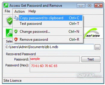 Access Get Password and Remove screenshot 2