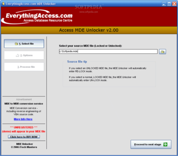 Access MDE Unlocker screenshot