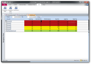 Access OEE Database screenshot 3
