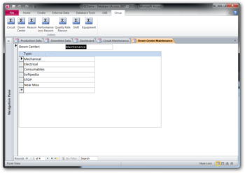 Access OEE Database screenshot 5