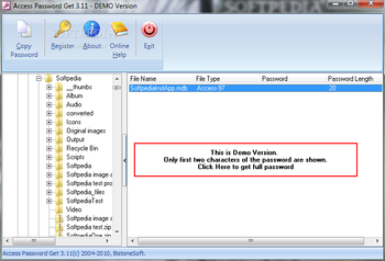 Access Password Get screenshot