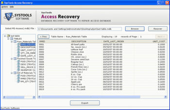 Access Recovery Software screenshot 2