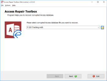 Access Repair Toolbox screenshot