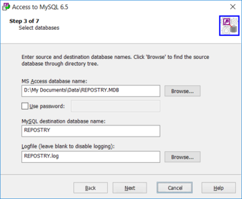 Access to MySQL screenshot
