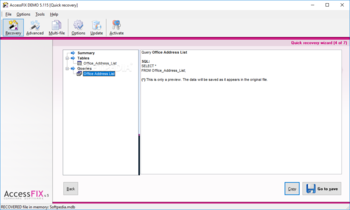 AccessFIX Data Recovery screenshot 3