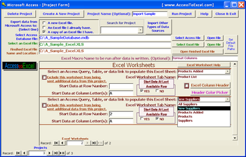 AccessToExcel screenshot 2