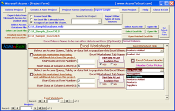 AccessToExcel screenshot 2