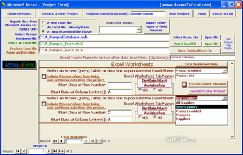 AccessToExcel screenshot 3