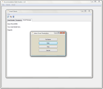Accommodation Bulk Emailer screenshot