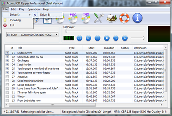 Accord CD Ripper Professional screenshot 2