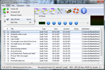 Accord CD Ripper Professional screenshot 3