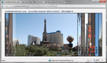 Accordian Banner Web Control screenshot