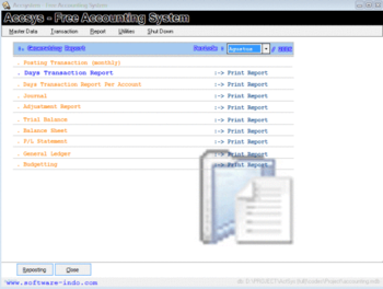 Accsystem screenshot