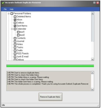 Accurate Outlook Duplicate Remover screenshot