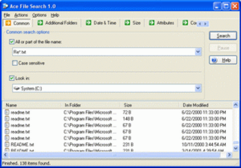 Ace File Search screenshot 2