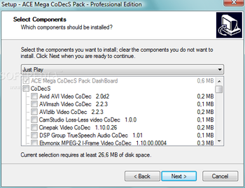 ACE Mega CoDecS Pack screenshot 2