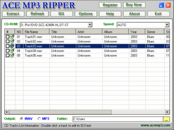 ACE Mp3 Ripper screenshot