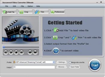 Aceconvert Video Converter Ultimate screenshot