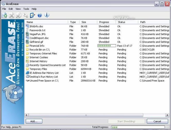 AceErase File Shredder- Free screenshot 2