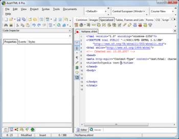 AceHTML Pro screenshot